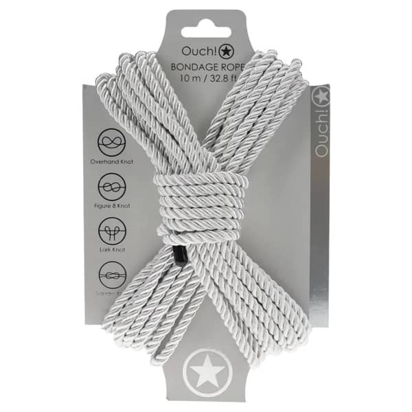 Ouch! - Polyester Bondage Rope - Silver - 10m