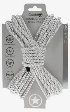 Nyheter Ouch! - Polyester Bondage Rope - Silver - 10m