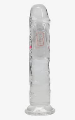 Vibratorer RealCock - LED Vibrating Straight Cock - Transparent - 18cm