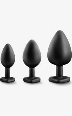 Analplugg  & Buttplug Blush - Bling Plugs Training Kit White Gems - Black