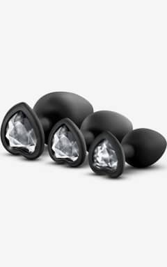 Analplugg  & Buttplug Blush - Bling Plugs Training Kit White Gems - Black