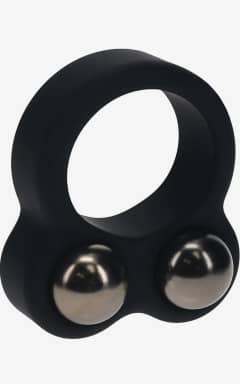 Alla Levelz - Liquid Silicone Double Weighted Ball Cockring - Black