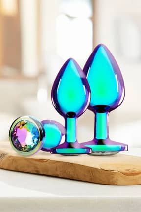 Nyheter Ouch! - Venice Collection Metal Anal Plug Set - Iridescent