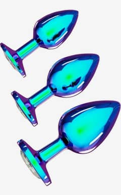 Nyheter Ouch! - Venice Collection Metal Anal Plug Set - Iridescent