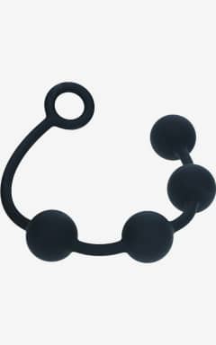 Alla Levelz - Round Silicone Anal Balls - Black - L - 40 mm