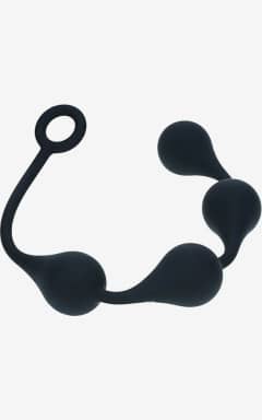 Alla Levelz - Waterdrop Silicone Anal Balls - Black - L - 40 mm
