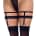 Cottelli Accessoires - Velvet And Lace Suspender Garters - Black - L/XL