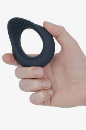Njutningsleksaker Boners - Vibrating Cock Ring With Perineum Stimulation - Blue