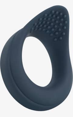 Njutningsleksaker Boners - Vibrating Cock Ring With Perineum Stimulation - Blue