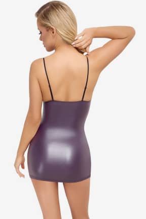 Sexiga Underkläder Cottelli Dress Lacing Purple L - Matt lila finish och snörning som drar blickar till en djup urringning. Smidig stretch med justerbara band som formar sig tajt och säkert.