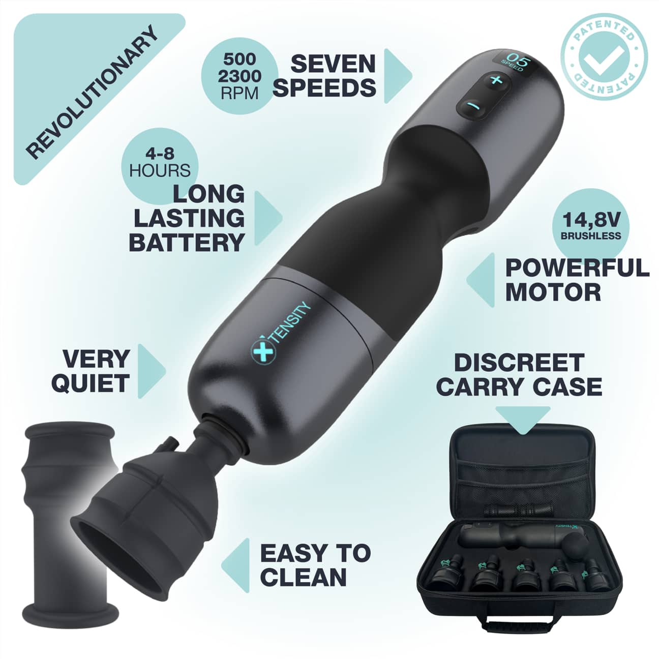 Xtensity 1 Masturbator Black – sidovy