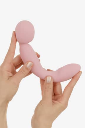 Njutningsleksaker Good Vibes Only - Double-Sided Wand Vibrator - Soft Silicone - Pink