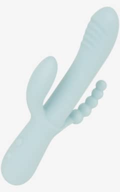 Njutningsleksaker Good Vibes Only - Triple Stimulation Vibe - Soft Silicone - Blue