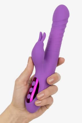 Njutningsleksaker Teazers – Thrusting, Warming Rabbit Vibrator – Purple