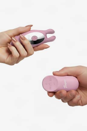 Njutningsleksaker Teazers – Bunny Couple Vibrator with Remote – Pink