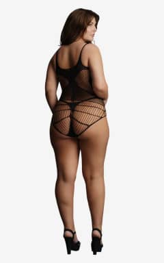 Sexiga Underkläder Le Désir Contrast Net Teddy Queen Size - Kontrast mellan öppet nät och släta sidor formar kroppen och väcker blickar. Superstretch som sitter mjukt och följsamt, med en busig, strappy finish.