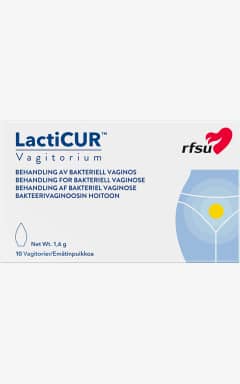 Alla RFSU - LactiCUR Vagitorium 10p - Mjukar upp och återfuktar direkt vid torrhet och irritation, helt utan hormoner. Återställer pH-balansen på 7 dagar och hjälper den naturliga floran på köpet.