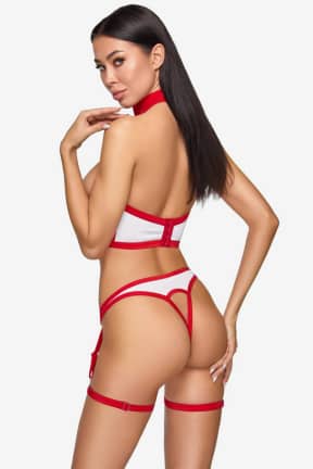 Sexiga Underkläder Cottelli - Nurse Costume - L - Skir och figurnära med djup urringning och snörning som lockar fram din kaxiga sida. Justerbara, avtagbara strumpeband ger exakt så mycket retlighet du vill ha.