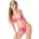 Daring Intimates - Strappy lace bra set Pink S/M