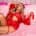 Leg Avenue - Garter Teddy with String Back and Robe Red S