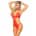 Leg Avenue - Garter Teddy with String Back and Robe Red S