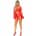 Leg Avenue - Garter Teddy with String Back and Robe Red S
