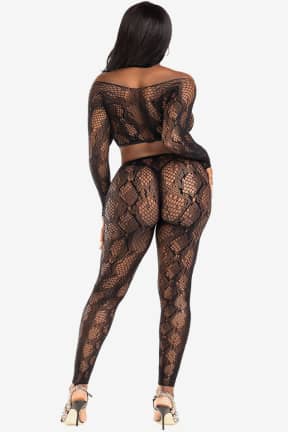 Sexiga Underkläder Leg Avenue - Python Crop Top & Footless Tights - Ormigt spets- och nätset som smiter åt och visar lagom mycket, med skön stretch som följer varje rörelse. Två delar att mixa fritt för en kaxig, självsäker look som känns lika het som den ser ut.