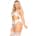 Leg Avenue - Bra Top, String and Garter Belt Stockings White