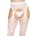 Leg Avenue - Heart Net Suspender Hose White