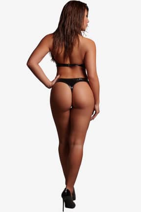 Sexiga Underkläder Le Désir - Vixen - Wet Look Monokini - One Size - Black - Glansig wet look med tajt, kroppsnära passform som väcker självförtroendet direkt. One size med skön stretch som smiter åt på rätt ställen och sitter nära.