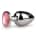 EasyToys Anal - Metal Butt Plug Silver/Pink - L