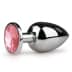 EasyToys Anal - Metal Butt Plug Silver/Pink - L