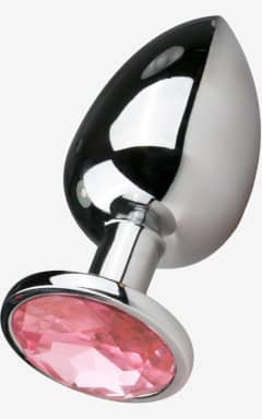 Anala Sexleksaker EasyToys Anal - Metal Butt Plug Silver/Pink - L