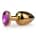 EasyToys Anal - Metal Butt Plug No. 1 - Gold/Purple