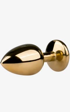 Anal Leksaker EasyToys Anal - Metal Butt Plug No. 1 - Gold/Purple - Guldpolerad buttplug i metall med lila juvel som bjuder på fasta, svala eller varma sensationer. Lätt att föra in och tryggt på plats med smal hals och bred bas.