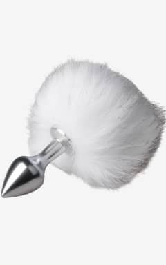 Anal Leksaker EasyToys Fetish - Bunny Tail Plug No. 1 - Silver/White - Lekfull buttplug i aluminium med kanintofs som kittlar fantasin och bjuder på tempolek. Smal hals och avsmalnad topp ger trygg, nybörjarvänlig känsla som sitter fint.