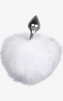 Anal Leksaker EasyToys Fetish - Bunny Tail Plug No. 1 - Silver/White - Lekfull buttplug i aluminium med kanintofs som kittlar fantasin och bjuder på tempolek. Smal hals och avsmalnad topp ger trygg, nybörjarvänlig känsla som sitter fint.