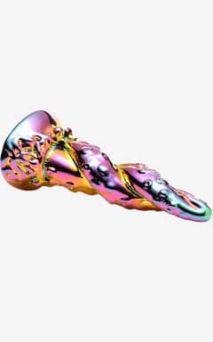 Njutningsleksaker Creature Cocks - Enchanting Rainbow Glass Dildo - Yellow & Pink