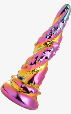 Njutningsleksaker Creature Cocks - Enchanting Rainbow Glass Dildo - Yellow & Pink