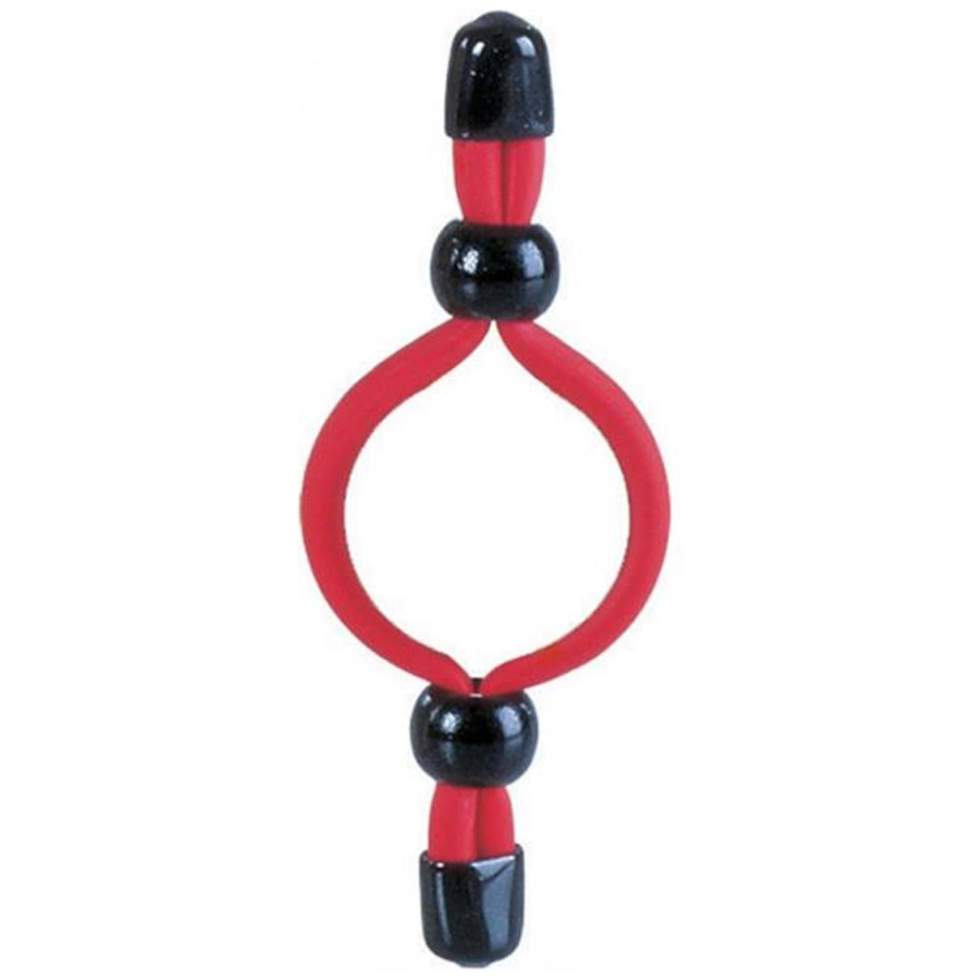 Calexotics premium leather cinch cockring, black