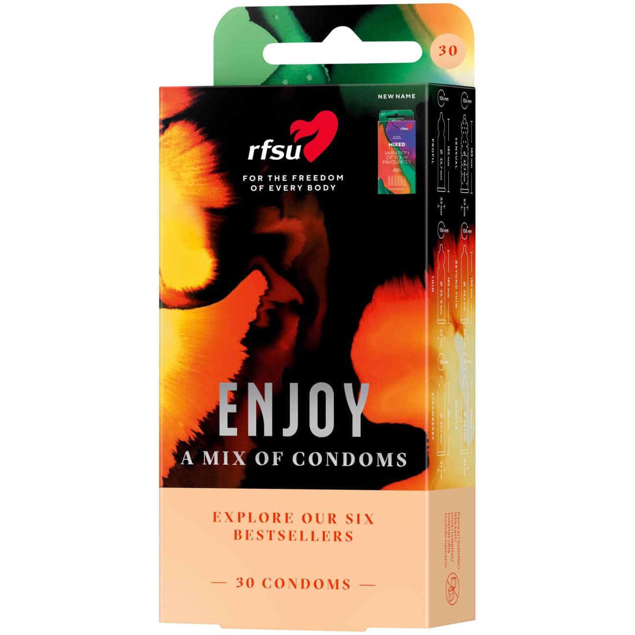 RFSU Enjoy mixpack 30 kondomer innehåll