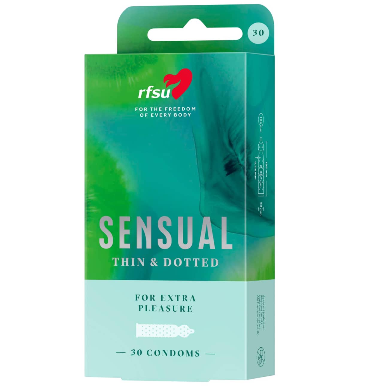 RFSU Sensual 30-pack sidovy förpackning