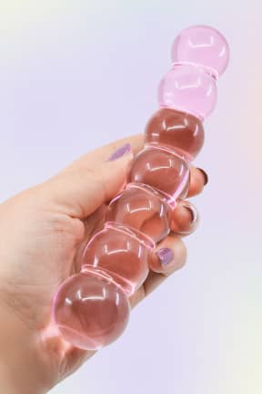 Sexleksaker Glassy Rose Bubble Dildo