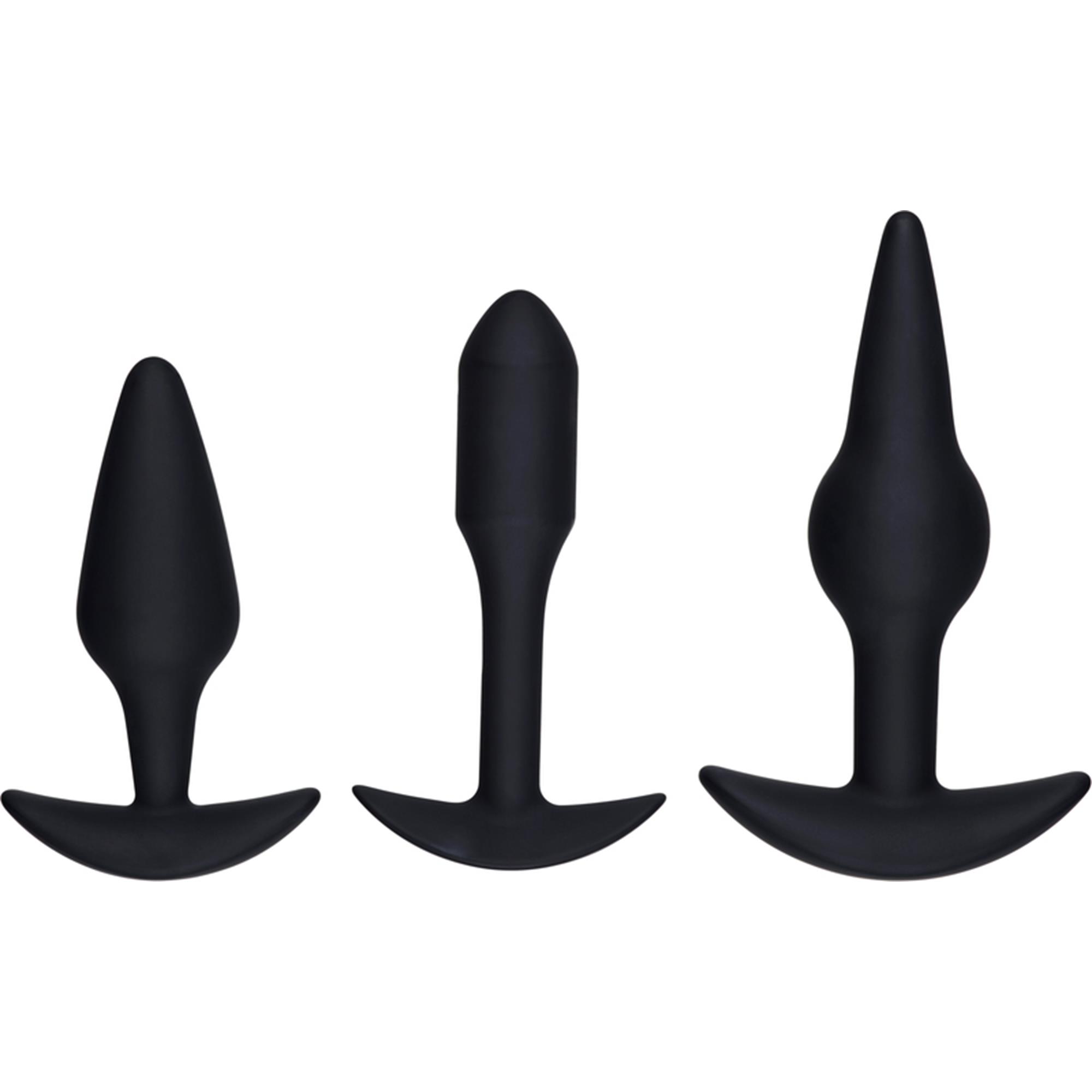RFSU Pleasure Plugs, 3-pack Black | Buttplug | Intimast