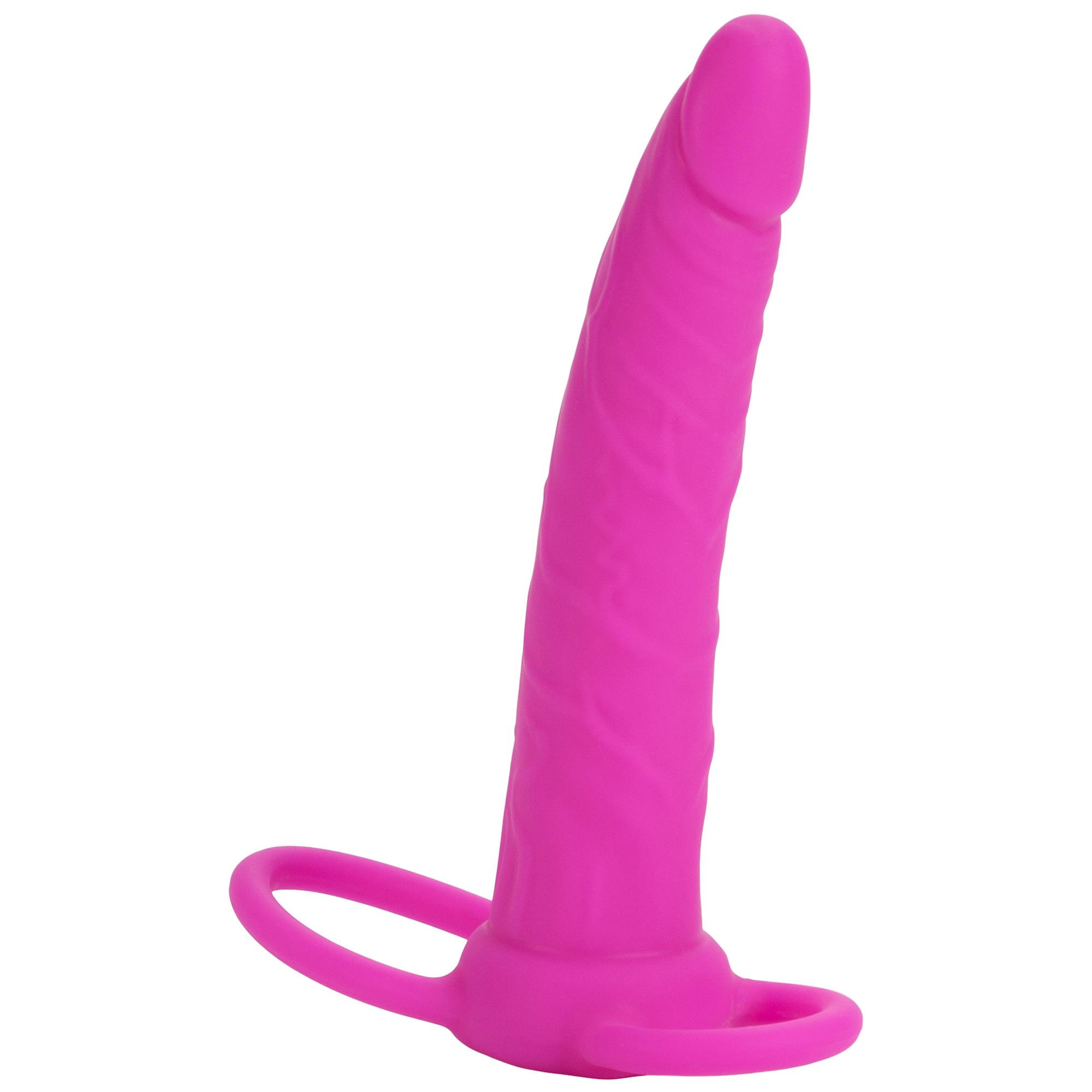 Silicone Dual Penetrator Pink | Penisring utan vibration | Intimast
