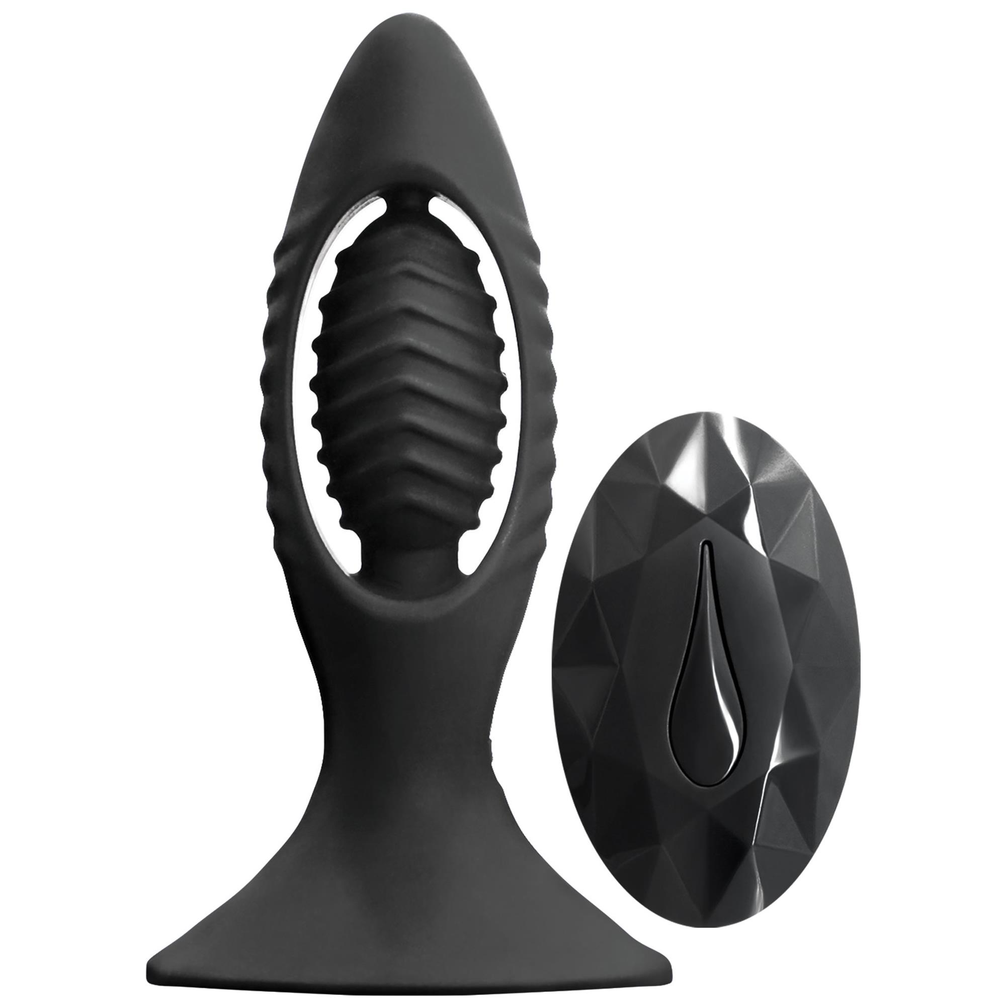 V2 Butt Plug Black | Buttplug med vibrator | Intimast