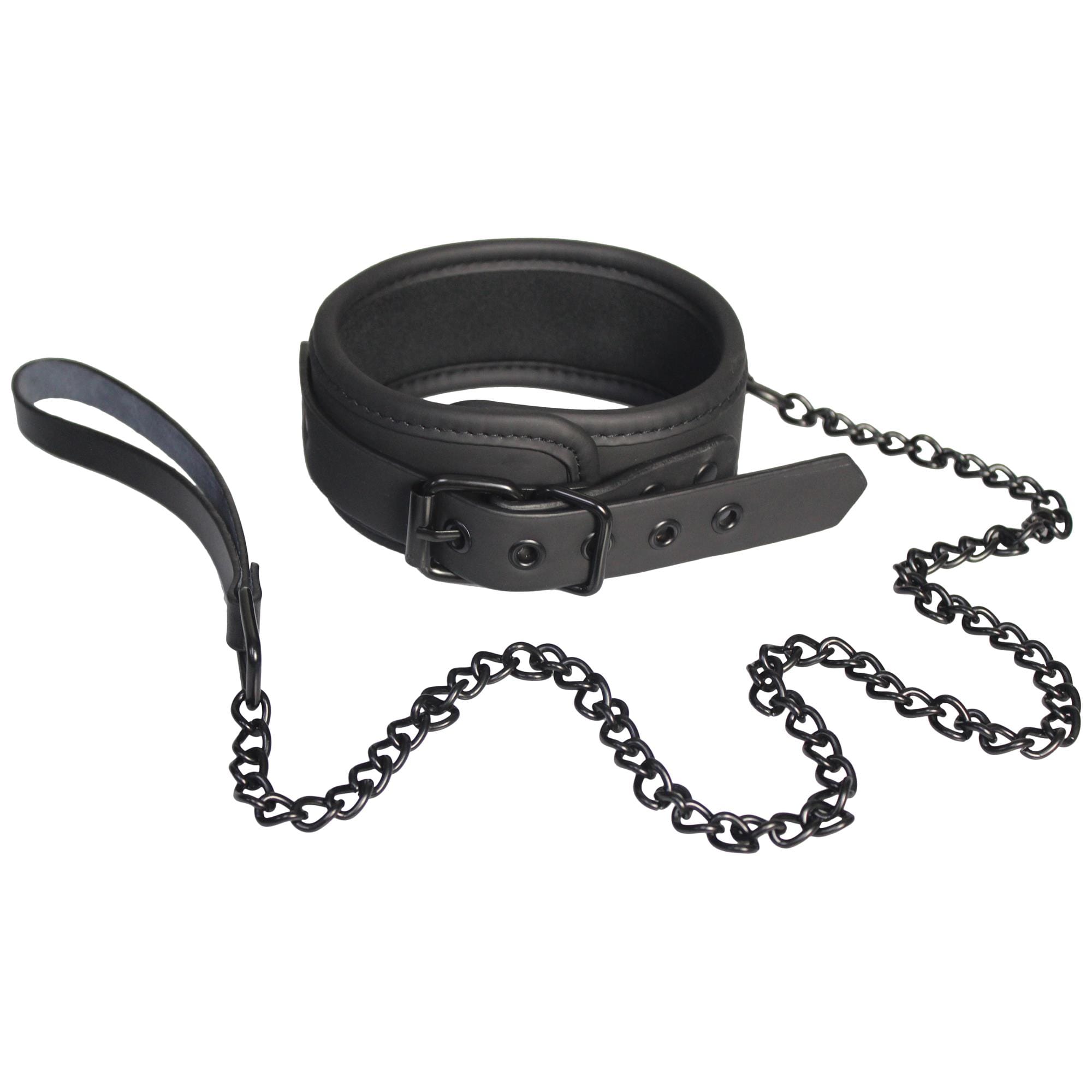 Blaze Collar and Leash Black | BDSM Halsband | Intimast