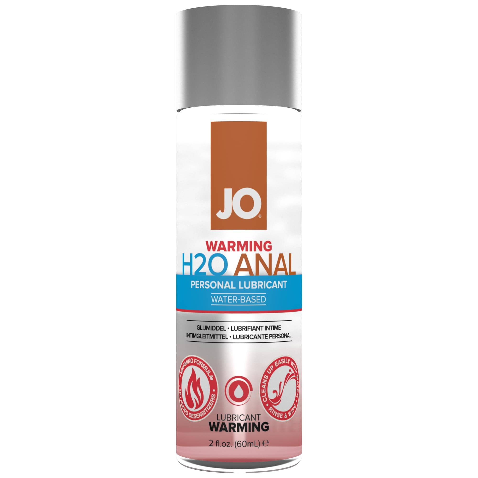 JO Anal H2O Waterbased Warming Lube 60 ml | Silikonbaserat analglidmedel | Intimast