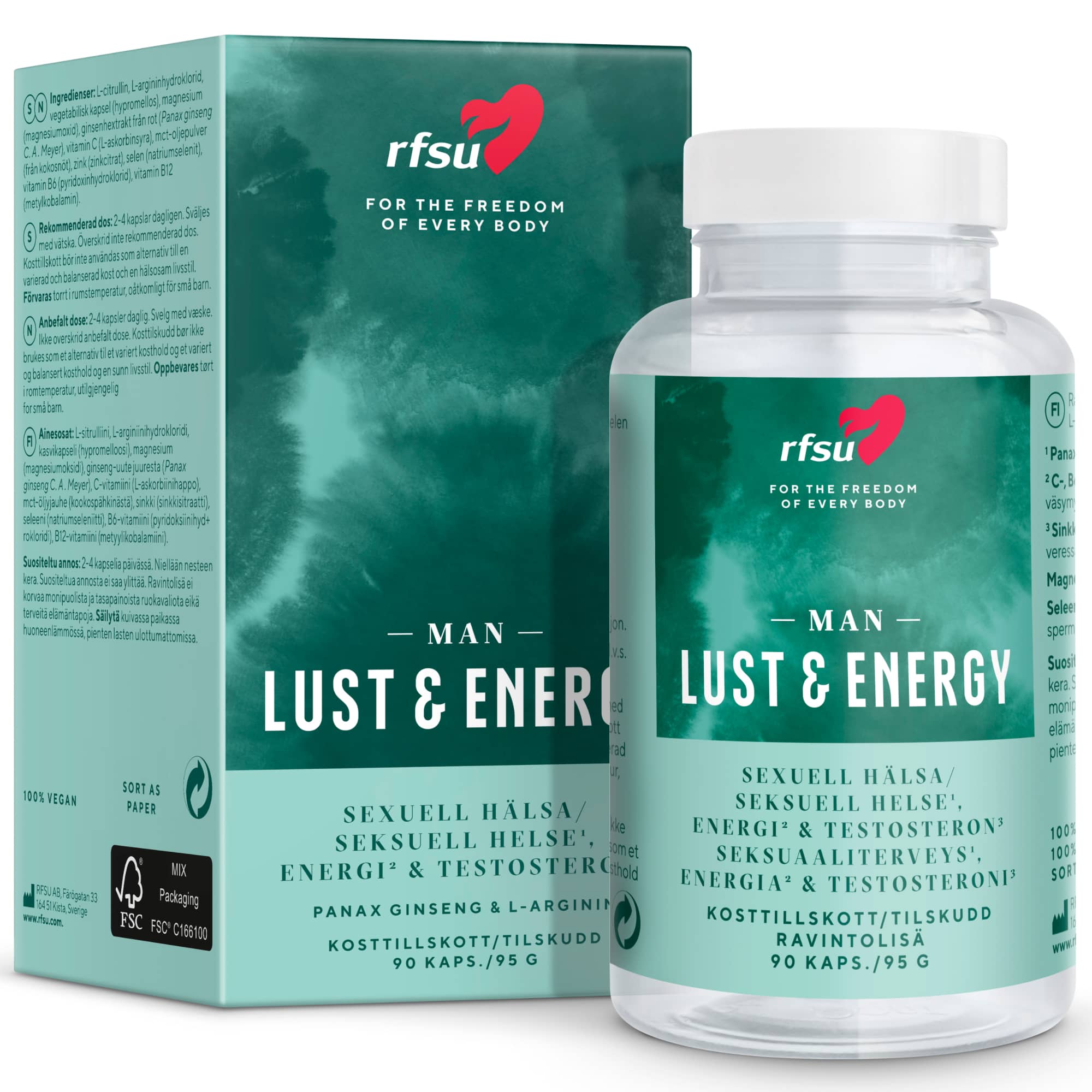 RFSU Lust & Energi man -  Kosttillskott Man