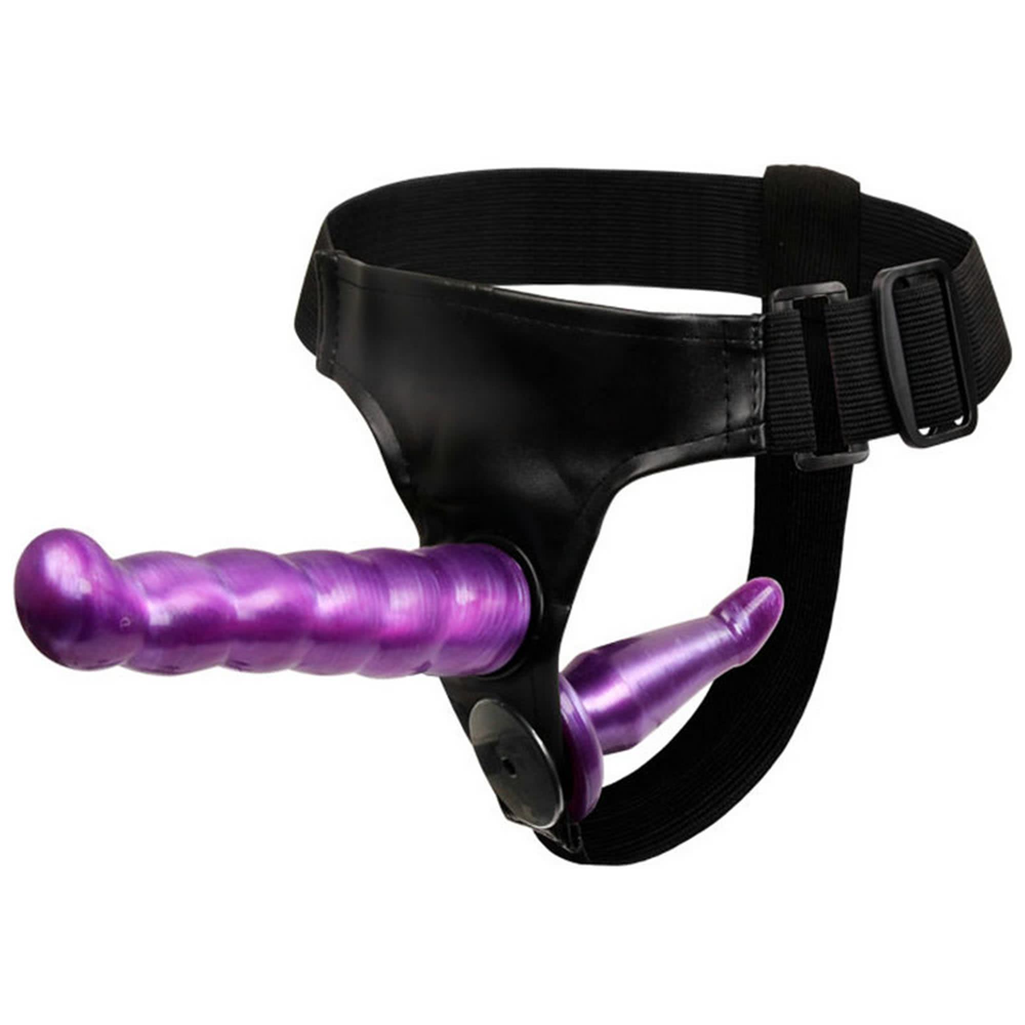 Double Strap On Purple | Strap-on | Intimast